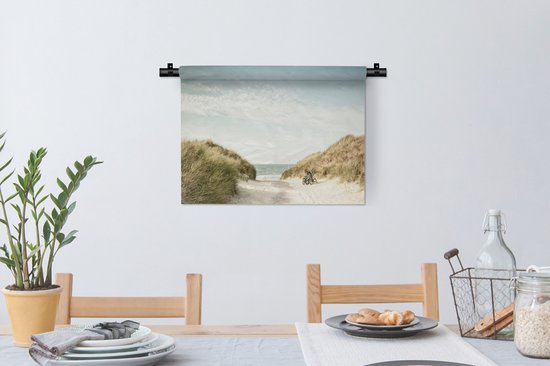 Tenture murale - Tissu mural - Plage - Dune - Ciel - 60x45 cm - Tapisserie murale