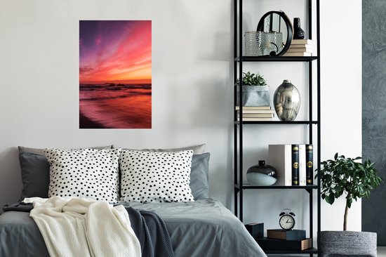 Poster Strand - Zee - Natuur - Avond - 60x90 cm