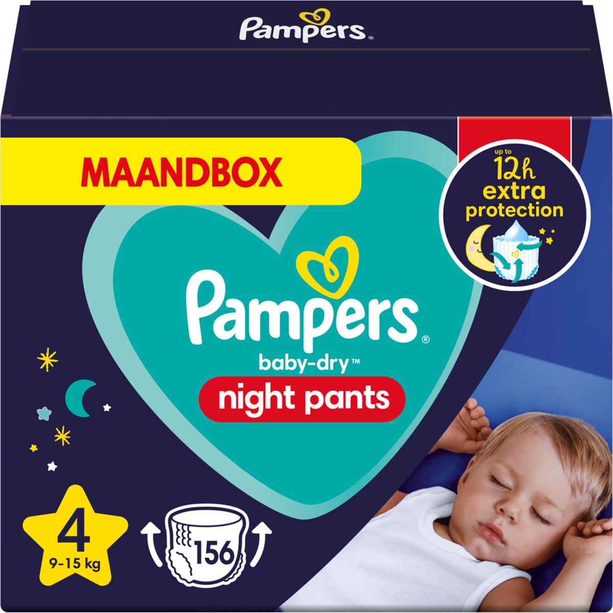2x Pampers Baby Dry Night Pants Luierbroekjes Maat 4 (9kg-15kg) 156 stuks