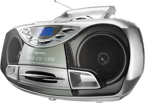 Karcher RR 510(N) Radio/CD-speler FM CD, Cassette, USB Zilver