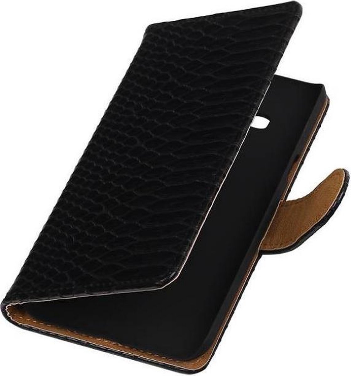 Slang Bookstyle Hoes - Geschikt voor Samsung Galaxy J3 J300F Zwart