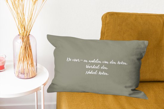 Coussins décoratifs - Oreillers Coussins décoratifs - Proverbes - Les avantages et les inconvénients de la cuisson des aliments - Citations - Humour