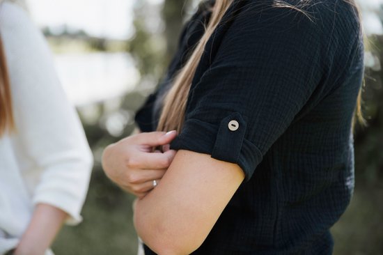 Knit Factory Nena Top - Zwart - S - 100% Coton Biologique