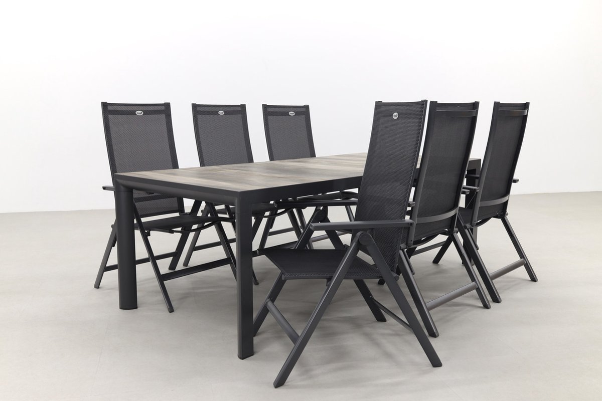Hartman Napoli/Kings adjustable garden dining set anthracite - 220x100 cm