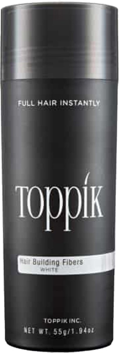 Toppik Hair Building Fibers Wit - 55 gram - Cosmetische Haarverdikker - Verbergt haaruitval - Direct voller haar