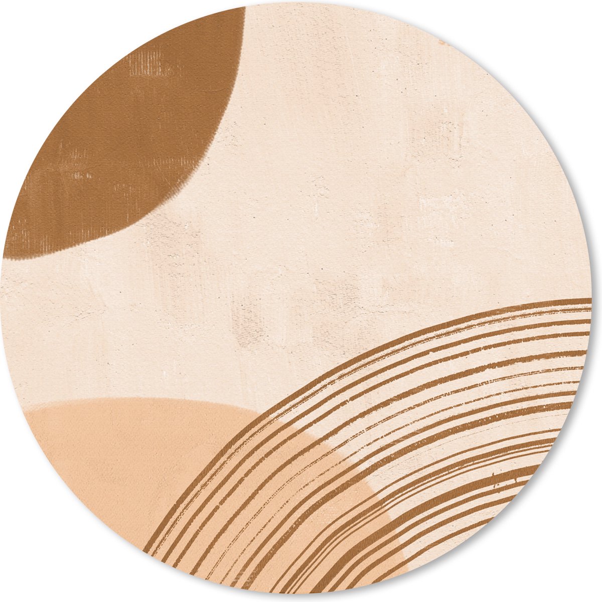 Muismat rond 20x20 cm - Mousepad Boho - Pastel - Abstract - Ronde muismatten