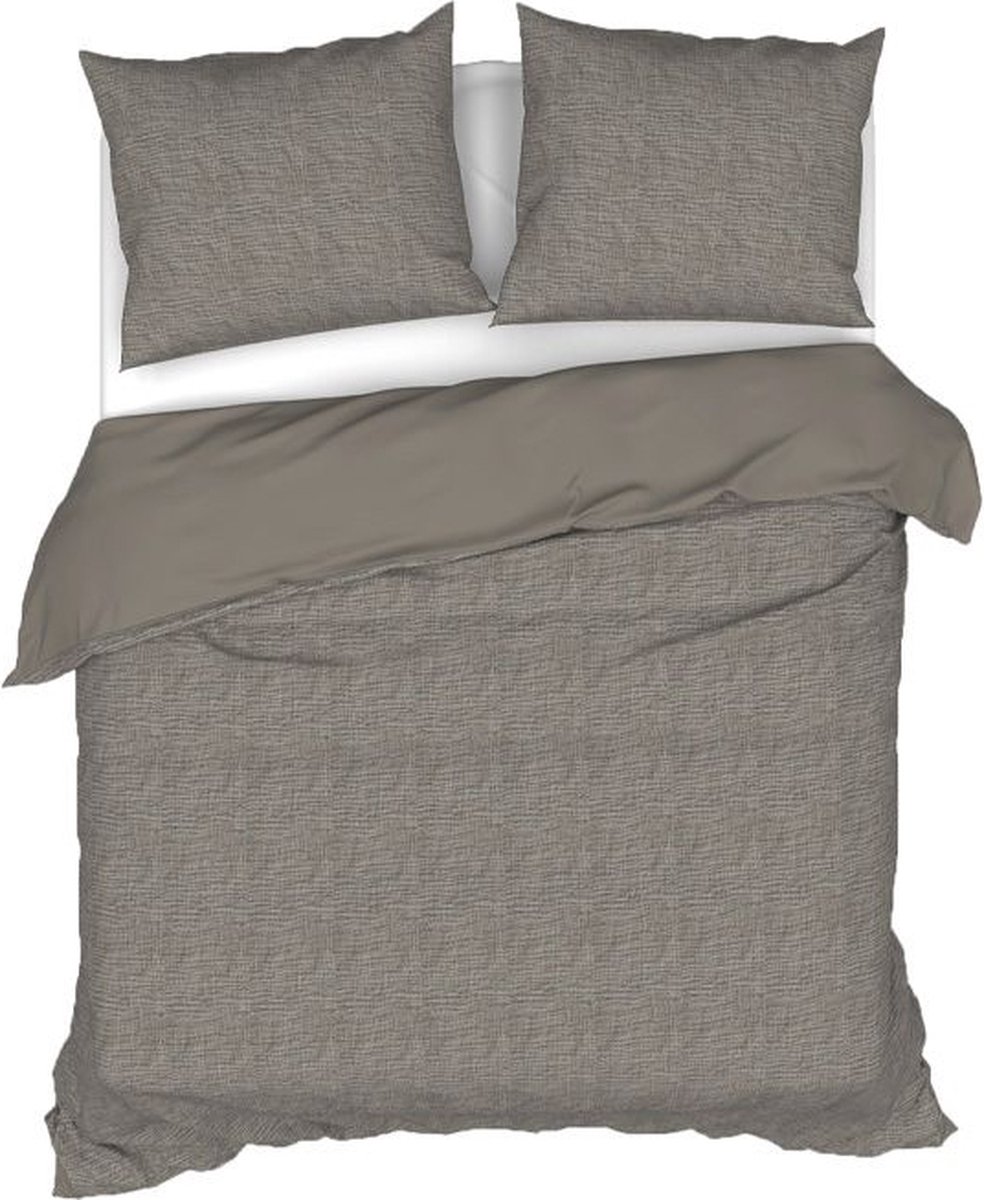 Heckettlane Heckett & Lane Dekbedovertrek Scarlett (Fossil Taupe)-260x200/220 cm