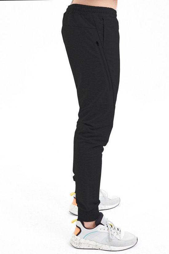 SCR. Baro Joggingbroek Heren - Stijlvolle Sportbroek - Diepe zak - Tapered fit - Zwart - Maat XL