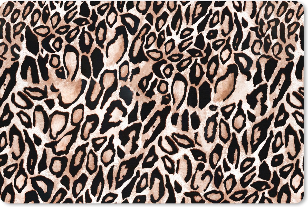 Muismat XXL 120x80 cm - Bureau onderlegger - Bureau mat Panterprint - Vlekken - Zwart - Bureaumat - Gaming mousepad xl - Bureaulegger groot - Computer deskmat