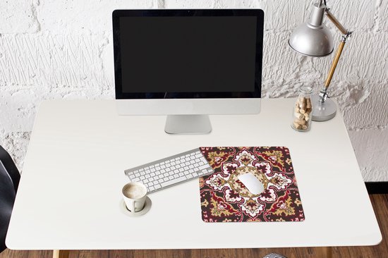 Tapis de souris XXL - Sous-main - Tapis de bureau - Tapis Persan - Tapis - Mandala - 40x40 cm - Tapis de souris XXL