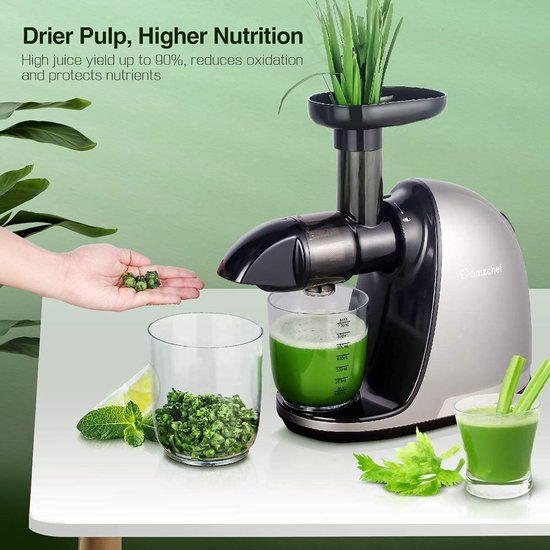 Slowjuicer - Voor Groente- en Fruitsap - Horizontale Slow juicer - duurzaam van SLO — afbeelding 4