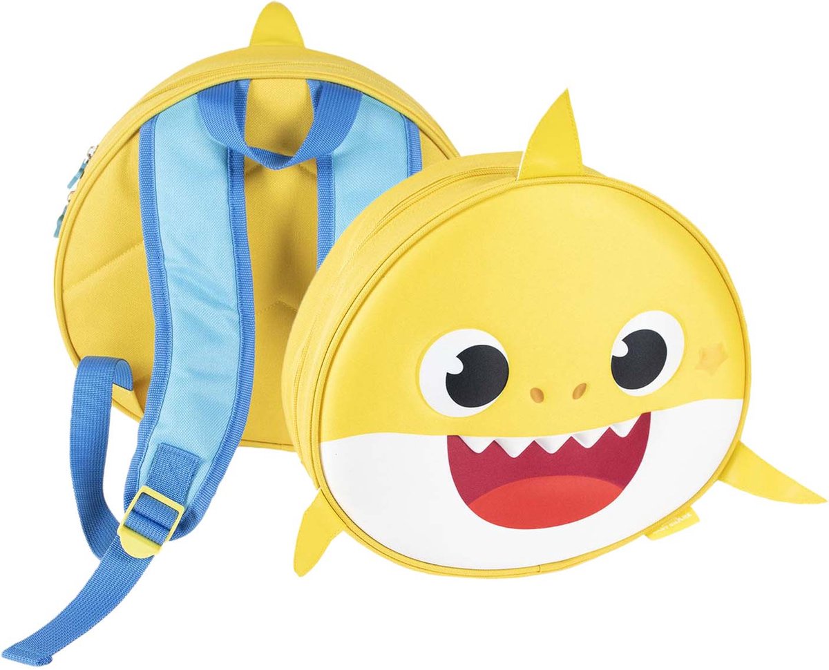 3D-Kinderrugzak Baby Shark Geel (30 x 28 x 9 cm)