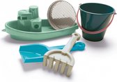 Dantoy - Blue Marine Toys - Ensemble bateau et seau (5 pièces) - Plastique recyclé de l'industrie de la pêche - Âge 2+