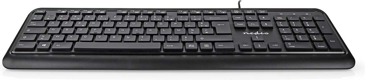Nedis Bedraad Toetsenbord | USB-A | Multimedia | AZERTY | Frans | Numeriek toetsenbord