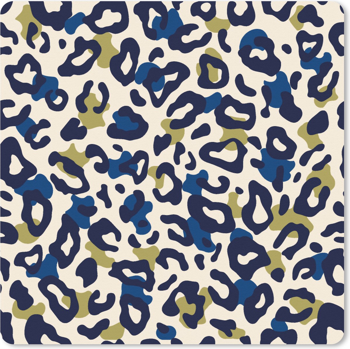 Muismat XXL 40x40 cm - Bureau onderlegger - Bureau mat Panter - Design - Blauw - Groen - Bureaumat - Gaming mousepad xl - Bureaulegger groot - Computer deskmat