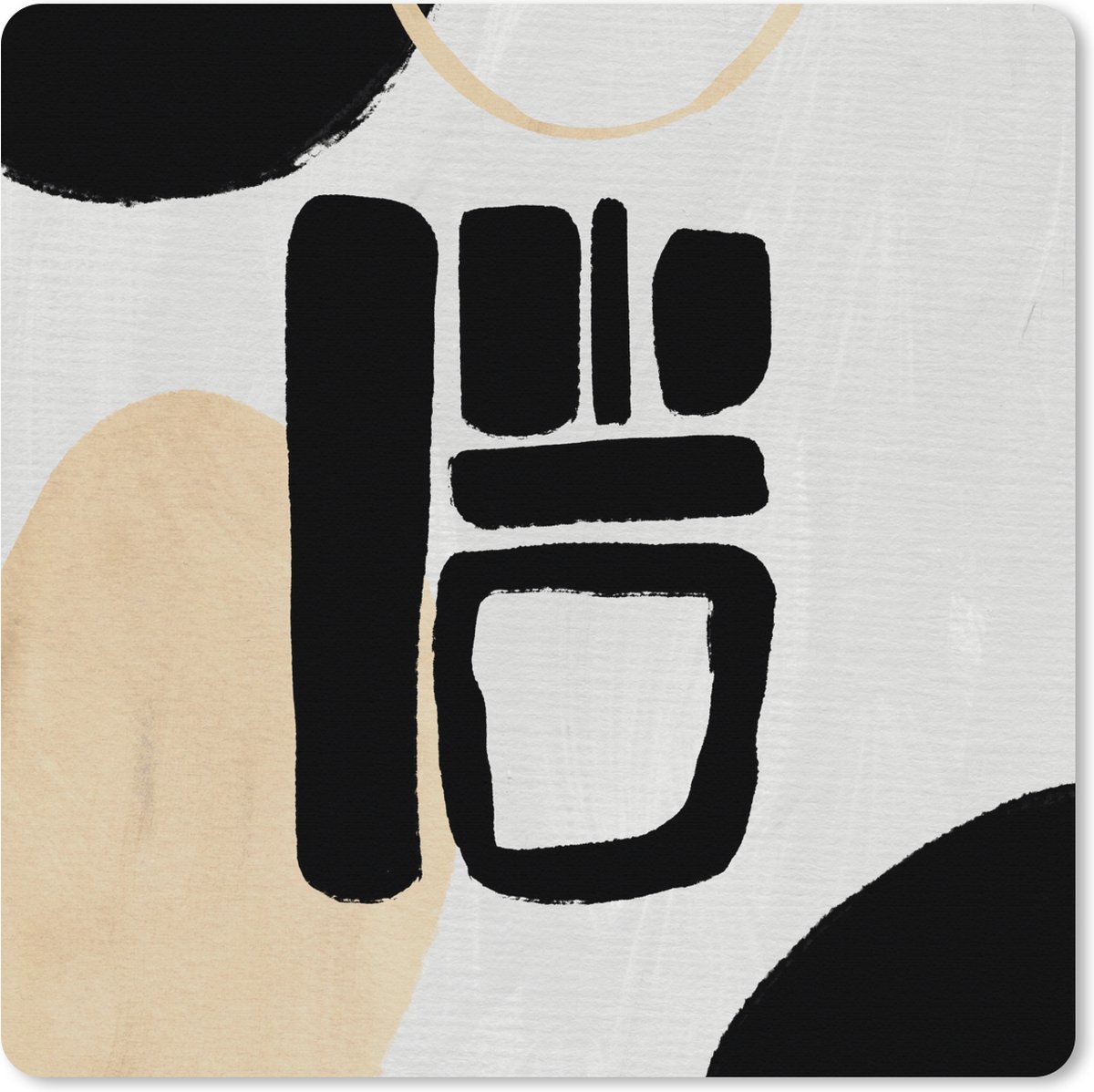 Muismat XXL 40x40 cm - Bureau onderlegger - Bureau mat Kunst - Geometrische vormen - Abstract - Bureaumat - Gaming mousepad xl - Bureaulegger groot - Computer deskmat