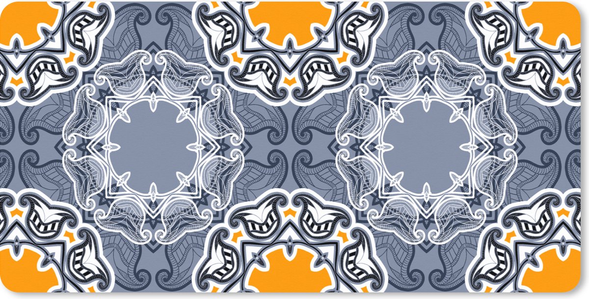 Muismat XXL 80x40 cm - Bureau onderlegger - Bureau mat Winter - Abstract - Bloemen - Design - Bureaumat - Gaming mousepad xl - Bureaulegger groot - Computer deskmat - Kerst - Cadeau - Kerstcadeau voor mannen en voor vrouwen