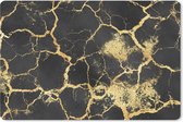 Tapis de souris XXL - Sous-main - Tapis de bureau - Marbre - Or - Zwart - 120x80 cm - Tapis de souris XXL