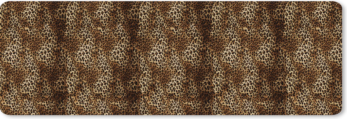 Muismat XXL 90x30 cm - Bureau onderlegger - Bureau mat Luipaard - Patronen - Dieren - Bureaumat - Gaming mousepad xl - Bureaulegger groot - Computer deskmat
