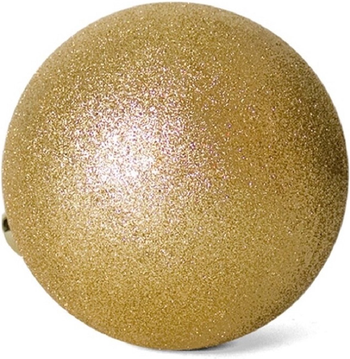 Gerimport Kerstbal - kunststof - goud - glitters - D20 cm