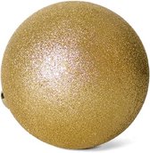 Gerim Kerstbal - kunststof - goud glitters - diameter 20 cm