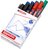 3x zwart, 2x rood, 3x blauw en 2x groen