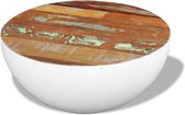 Table basse en forme de tasse en bois recyclé massif 60x60x30 cm