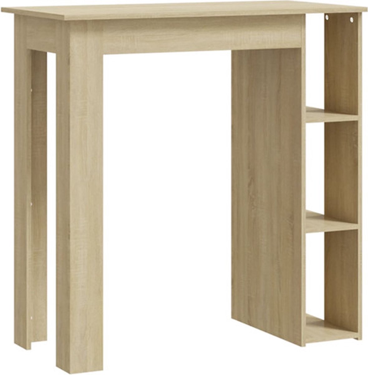 vidaXL Bartafel - met - schap - 102x50x103,5 - cm - hout - sonoma - eikenkleur sonoma eiken