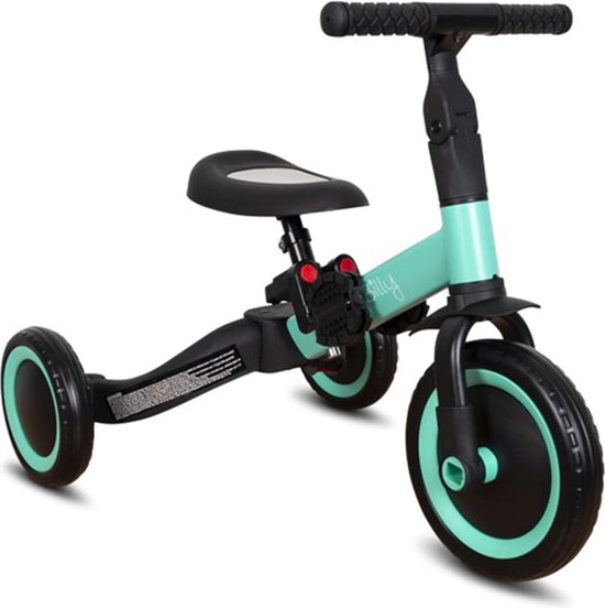 Product: Billy 4 in1 Driewieler - Loopfiets - Balance Bike - Fresa - Turquoise, van het merk Billy