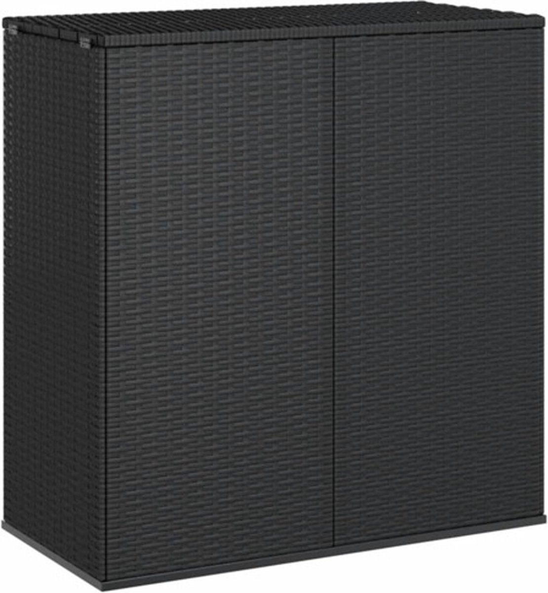 vidaXL - Tuinbox - 100x49x103,5 - cm - polyetheen - rattan - zwart