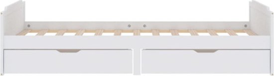 vidaXL Cadre de lit avec tiroirs Blanc Pin massif 90 x 200 cm
