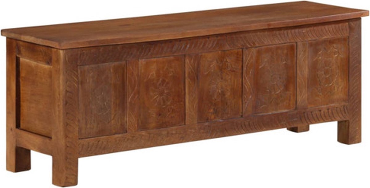 vidaXL - Opbergkist - 110x30x40 - cm - massief - mangohout