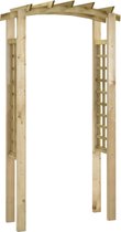 Melko Rozenboog van hout, klimhulp voor klimplanten, pergola, tuinboog incl. 2 plantenbakken