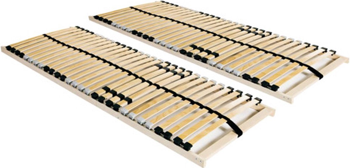 vidaXL - Lattenbodems - 2 - st - met - 28 - latten - 7 - zones - 80x200 - cm