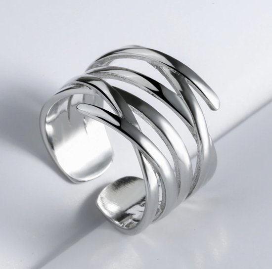 Ring dames | dames ring | grote ring | stoere ring | one size | verstelbare  ring | 925... | bol.com