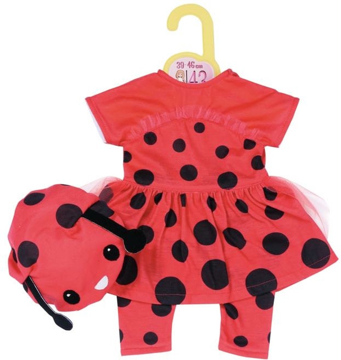 Dolly Moda Lovely Lieveheersbeestje Outfit - Poppenkleding 43 cm | bol.com