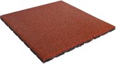Rubber tegels 25 mm - 0.5 m² (2 tegels van 50 x 50 cm) - Rood