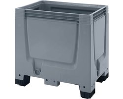 Alpac Palletbox - Opbergbak groot - 800 x 600 x 790 mm - 250 L - Grijs