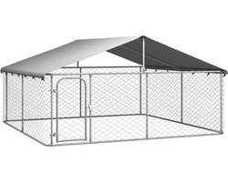 vidaXL - Hondenkennel - met - dak - 300x300x150 - cm