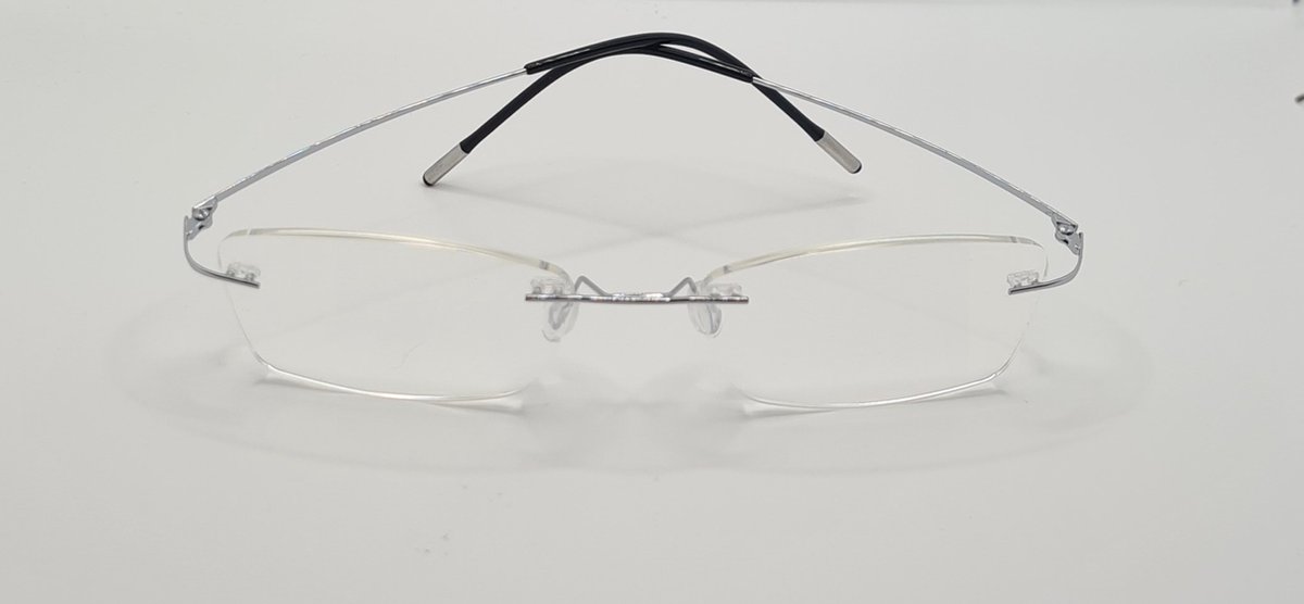 Montuurloze titanium unisex leesbril +3,0 zilver kleur / Lichtgewicht Brillen/... | bol.com