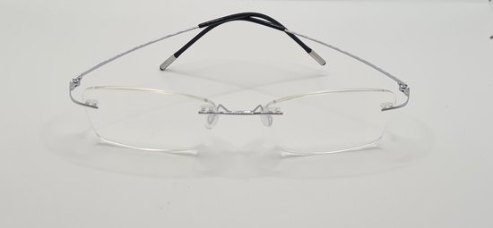 Montuurloze titanium unisex leesbril +3,0 zilver kleur / Lichtgewicht  Lezers Brillen/... | bol.com