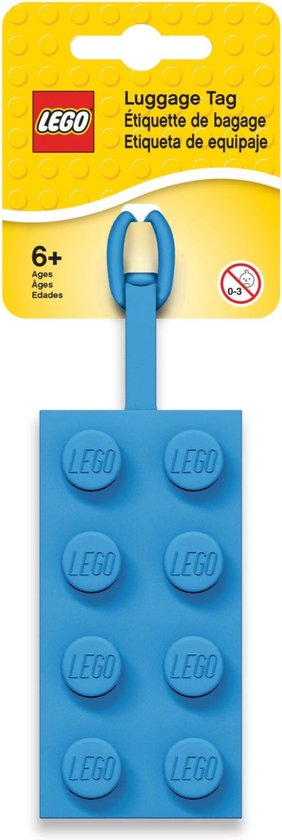 LEGO Bagage Label Steen 2x4 BLAUW