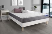 Complete boxspring met matras tweepersoons- Actisom Actimemo dream wit - Traagschuim - 200 x 200 cm