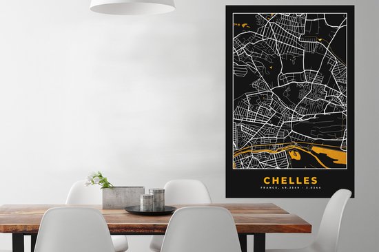 Affiche France - Chelles - Plan de ville - Plan - Carte - 80x120 cm
