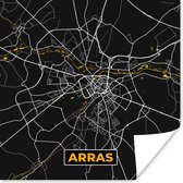 Affiche Plan – Carte – Plan de Ville – France – Arras - 75x75 cm