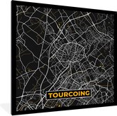 Fotolijst incl. Poster - Kaart – Tourcoing - Plattegrond – Frankrijk – Stadskaart - 40x40 cm - Posterlijst