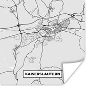 Poster Stadskaart - Duitsland - Plattegrond - Kaiserslautern - Kaart - 75x75 cm