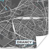 Poster Drancy - Frankrijk - Kaart - Stadskaart - Plattegrond - 50x50 cm