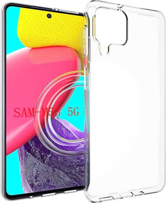 Coque Samsung Galaxy M53 - Coque en Gel TPU Transparent MobyDefend - Entièrement Transparente - Coque pour Téléphone Portable - Coque pour Téléphone Ce produit est compatible avec : Samsung Galaxy M53