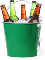 IJsemmer/bierkoeler metaal groen - 6L - Drankemmer - Drankkoeler - Wijnkoeler